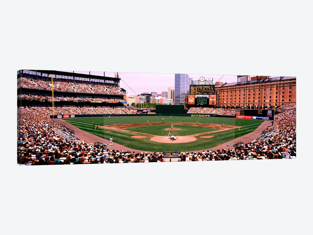 High angle view of a baseball field, Baltimore, Maryland, USA by Panoramic Images 1-piece Canvas Print
