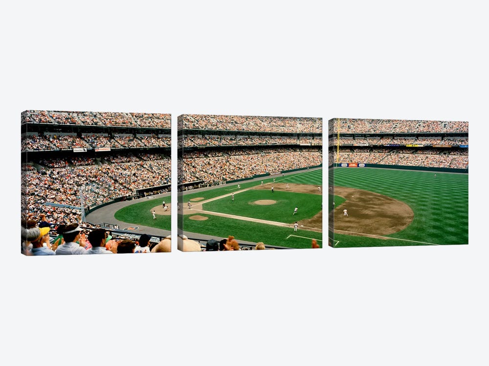 High angle view of a baseball field, Baltimore, Maryland, USA #2 by Panoramic Images 3-piece Canvas Wall Art