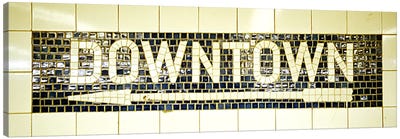 USANew York City, subway sign Canvas Art Print - Urban Scenic Photography