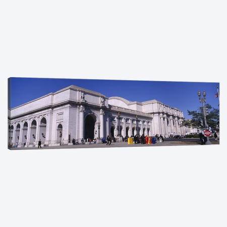 USA, Washington DC, Tourists walking in front of Union Station Canvas Print #PIM4495} by Panoramic Images Canvas Print