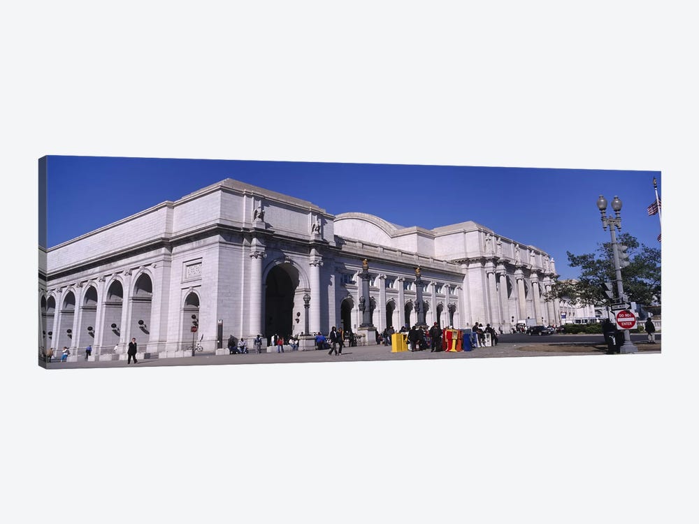 USA, Washington DC, Tourists walking in front of Union Station by Panoramic Images 1-piece Art Print