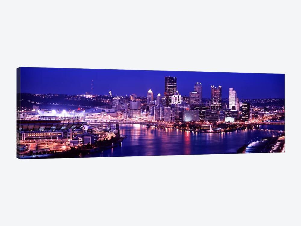 USA, Pennsylvania, Pittsburgh at Dusk by Panoramic Images 1-piece Canvas Artwork
