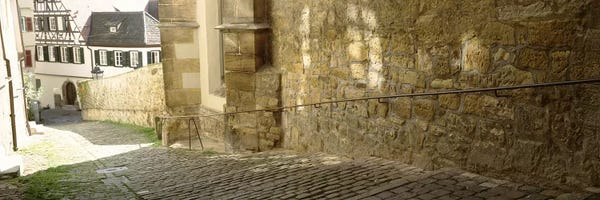 Baden-Wurttemberg: Cobblestone Street, Altstadt, Tubingen, Baden-Wurttemberg, Germany by Panoramic Images