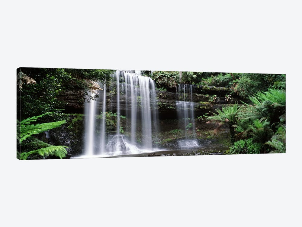 Waterfall in a forest, Russell Falls, Mt Field National Park, Tasmania, Australia 1-piece Canvas Art Print