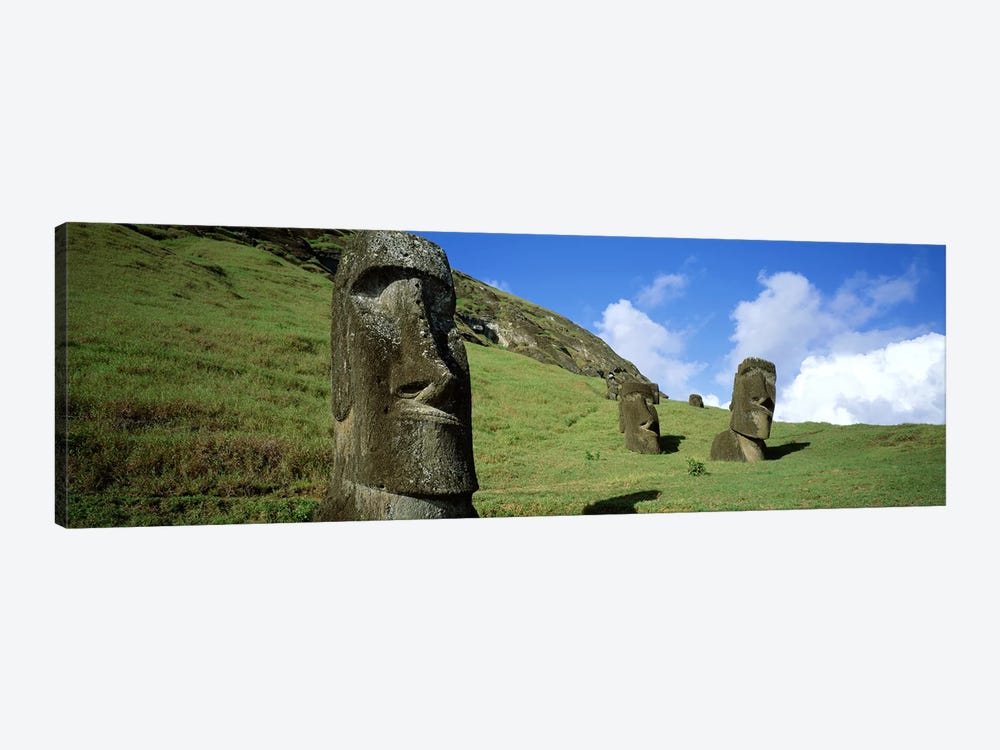 Stone Heads, Easter Islands, Chile by Panoramic Images 1-piece Canvas Wall Art