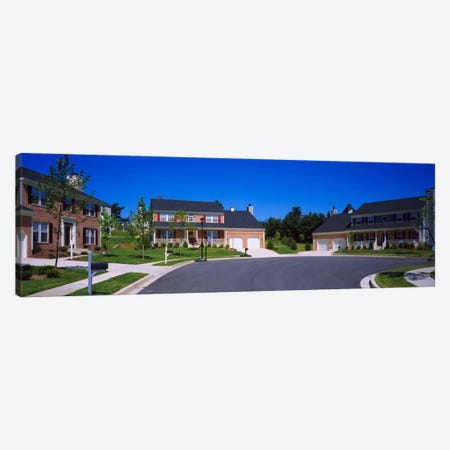 Houses Along A Road, Seaberry, Baltimore, Maryland, USA Canvas Print #PIM451} by Panoramic Images Canvas Print