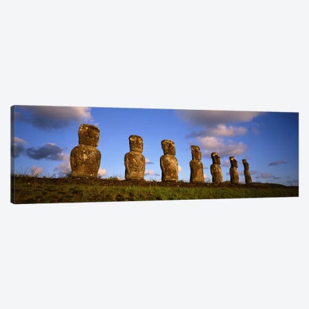 Ahu Akivi, Rapa Nui (Easter Island), Valparaiso Region, Chile Canvas Print #PIM4527} by Panoramic Images Canvas Print