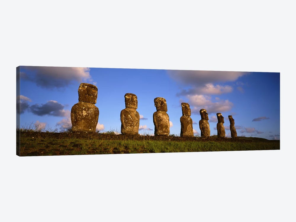 Ahu Akivi, Rapa Nui (Easter Island), Valparaiso Region, Chile by Panoramic Images 1-piece Canvas Print