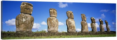Stone Heads, Easter Islands, Chile #3 Canvas Art Print - Ancient Wonders