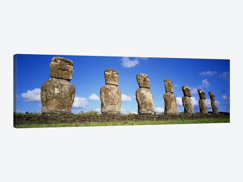 Stone Heads, Easter Islands, Chile #3 by Panoramic Images 1-piece Canvas Print