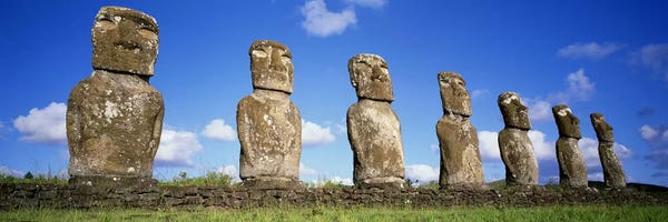 Chile: Stone Heads, Easter Islands, Chile #3 by Panoramic Images