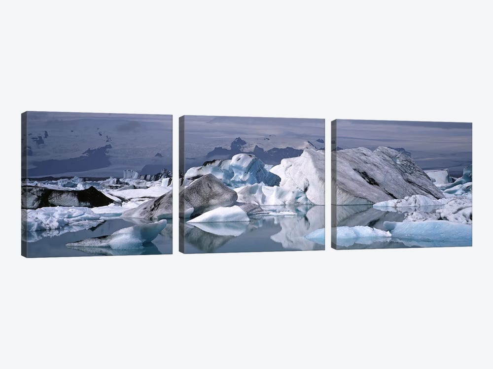 Vatnajokull (Water Glacier), Vatnajokull National Park, Iceland by Panoramic Images 3-piece Canvas Wall Art