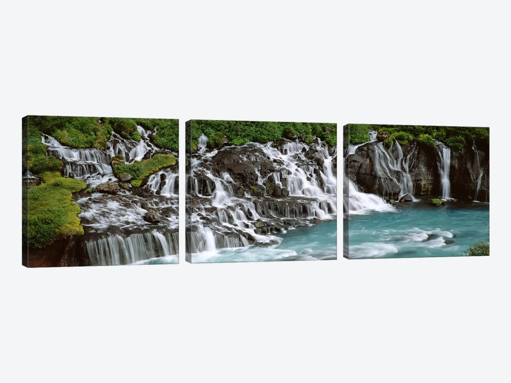 Hraunfossar, Iceland by Panoramic Images 3-piece Canvas Wall Art