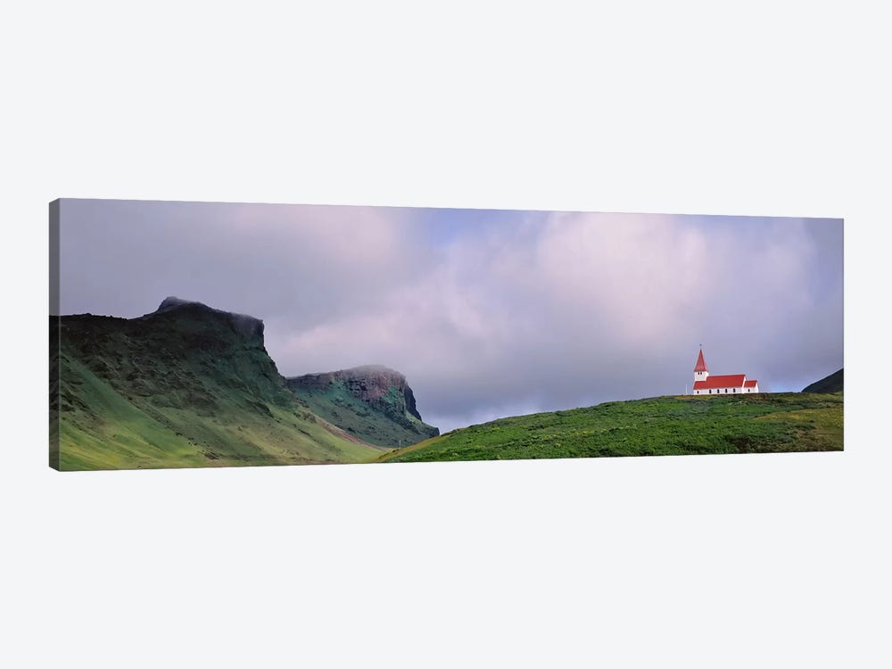 Church In The Landscape, Vik I Myrdal, Iceland by Panoramic Images 1-piece Canvas Wall Art