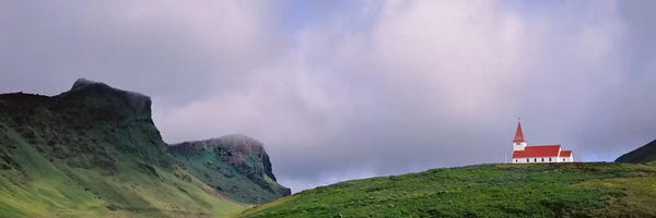 Vik: Church In The Landscape, Vik I Myrdal, Iceland by Panoramic Images