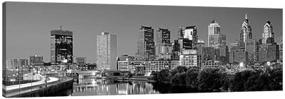 US, Pennsylvania, Philadelphia skyline, night Canvas Art Print - Urban Scenic Photography