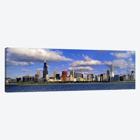 USA, Illinois, Chicago, Panoramic view of an urban skyline by the shore Canvas Print #PIM4554} by Panoramic Images Canvas Wall Art