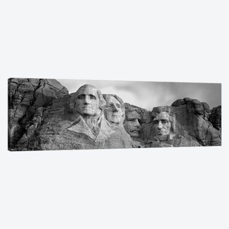 Mount Rushmore National Memorial II In B&W, Pennington County, South Dakota, USA Canvas Print #PIM4559} by Panoramic Images Canvas Print
