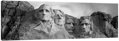 Mount Rushmore National Memorial II In B&W, Pennington County, South Dakota, USA Canvas Art Print - Monument Art