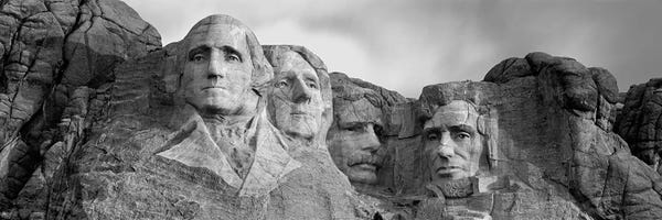 South Dakota: Mount Rushmore National Memorial II In B&W, Pennington County, South Dakota, USA by Panoramic Images