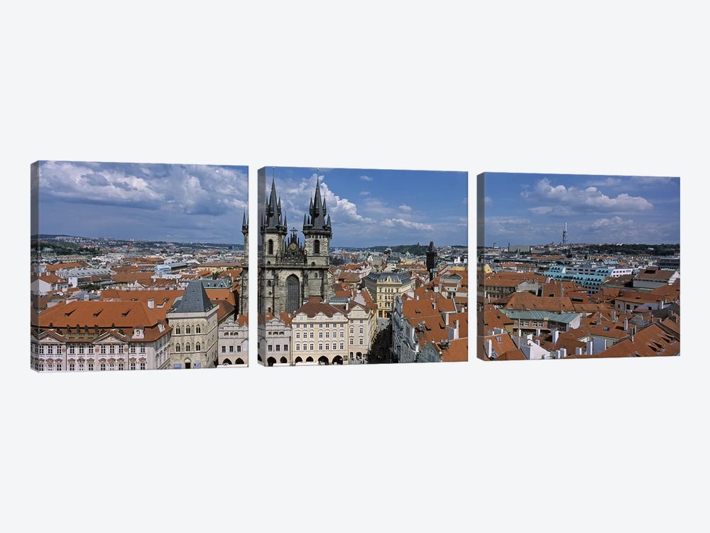 Church of our Lady before Tyn, Old Town Square, Prague, Czech Republic by Panoramic Images 3-piece Canvas Art