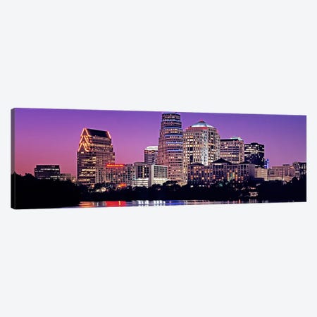 USA, Texas, Austin, View of an urban skyline at night Canvas Print #PIM4562} by Panoramic Images Canvas Art