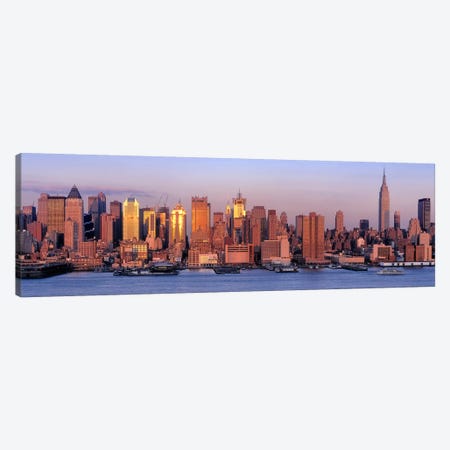 USA, New York, New York City, West Side, Skyscrapers in a city during dusk #2 Canvas Print #PIM4568} by Panoramic Images Canvas Wall Art