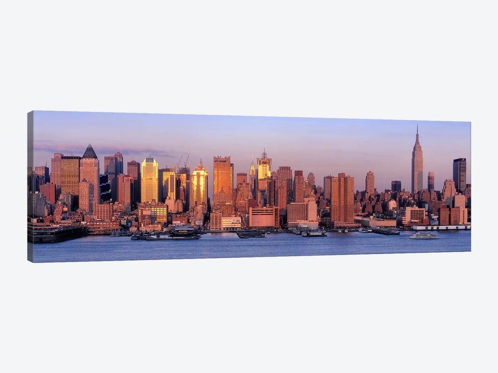 USA, New York, New York City, West Side, Skyscrapers in a city during dusk #2 by Panoramic Images 1-piece Canvas Art