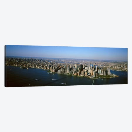 USA, New York, New York City, Aerial view of Lower Manhattan Canvas Print #PIM4575} by Panoramic Images Canvas Art