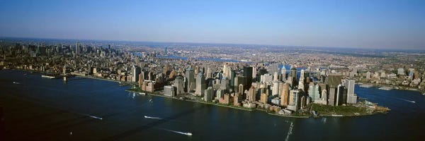 Manhattan: USA, New York, New York City, Aerial view of Lower Manhattan by Panoramic Images