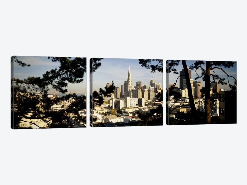 High Angle View Of A City, San Francisco, California, USA by Panoramic Images 3-piece Canvas Artwork