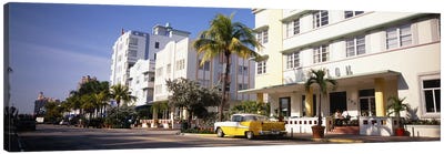 Car parked in front of a hotel, Miami, Florida, USA Canvas Art Print - Miami Art