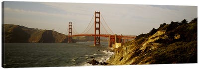 Bridge over a bay, Golden Gate Bridge, San Francisco, California, USA Canvas Art Print - Golden Gate Bridge