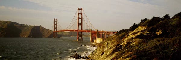 Golden Gate Bridge: Bridge over a bay, Golden Gate Bridge, San Francisco, California, USA by Panoramic Images