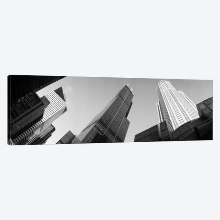 Low angle view of buildings, Sears Tower, Chicago, Illinois, USA Canvas Print #PIM4603} by Panoramic Images Art Print
