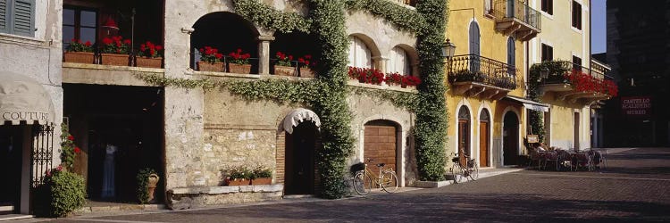 Cobblestone Lane Featuring Terrace Flower Boxes, Torri del Benaco, Verona, Italy