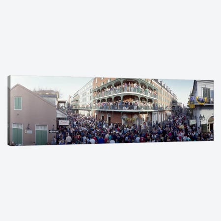 People celebrating Mardi Gras festivalNew Orleans, Louisiana, USA Canvas Print #PIM4618} by Panoramic Images Canvas Artwork