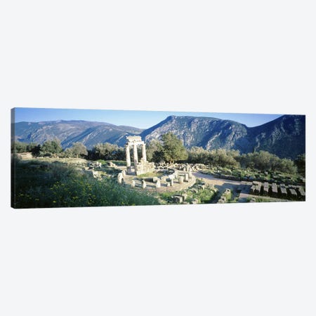 GreeceDelphi, The Tholos, Ruins of the ancient monument Canvas Print #PIM4622} by Panoramic Images Canvas Print