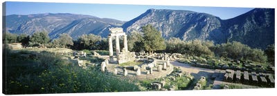 GreeceDelphi, The Tholos, Ruins of the ancient monument Canvas Art Print - Ancient Ruins Art