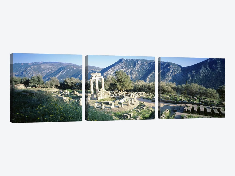 GreeceDelphi, The Tholos, Ruins of the ancient monument by Panoramic Images 3-piece Canvas Art