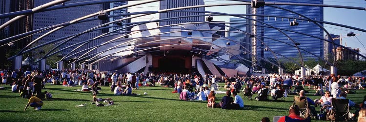 People At A LawnPritzker Pavilion, Millennium Park, Chicago, Illinois, USA