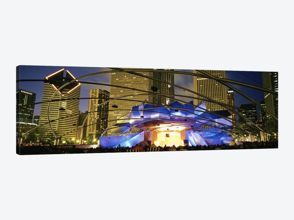 USAIllinois, Chicago, Millennium Park, Pritzker Pavilion, Spectators watching the show by Panoramic Images 1-piece Canvas Artwork