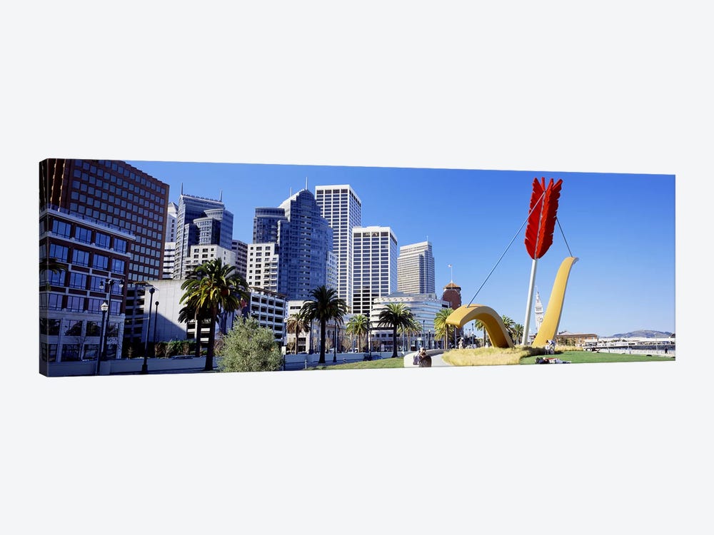 USACalifornia, San Francisco, Claes Oldenburg sculpture by Panoramic Images 1-piece Canvas Art Print