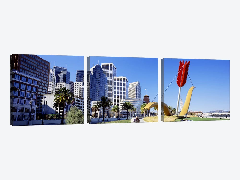 USACalifornia, San Francisco, Claes Oldenburg sculpture by Panoramic Images 3-piece Art Print