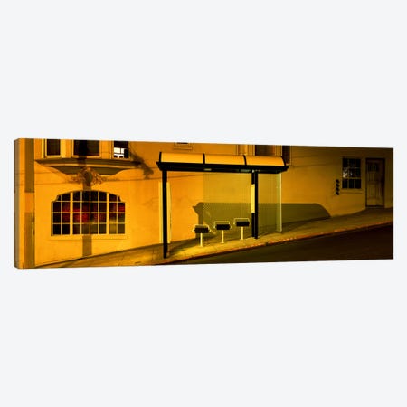 USACalifornia, San Francisco, Bus stop at night Canvas Print #PIM4649} by Panoramic Images Canvas Print