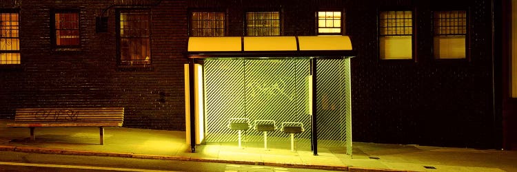 Bus Stop At Night, San Francisco, California, USA by Panoramic Images wall art
