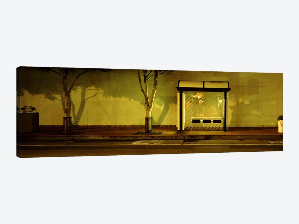 Bus Stop At Night, San Francisco, California, USA #2 by Panoramic Images 1-piece Canvas Artwork
