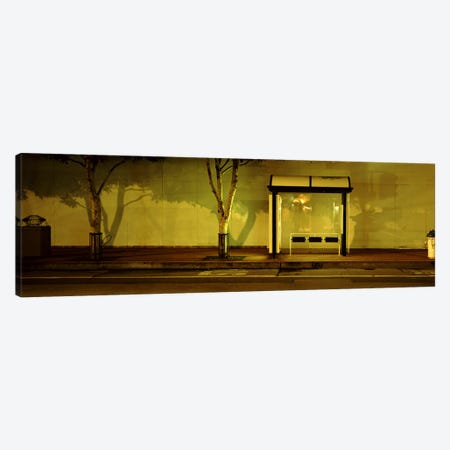 Bus Stop At Night, San Francisco, California, USA #2 Canvas Print #PIM4651} by Panoramic Images Canvas Art