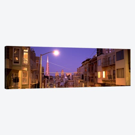 City At Night, San Francisco, California, USA Canvas Print #PIM4652} by Panoramic Images Canvas Artwork