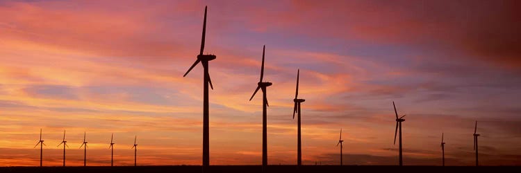 Wind Turbine In The Barren Landscape, Brazos, Texas, USA